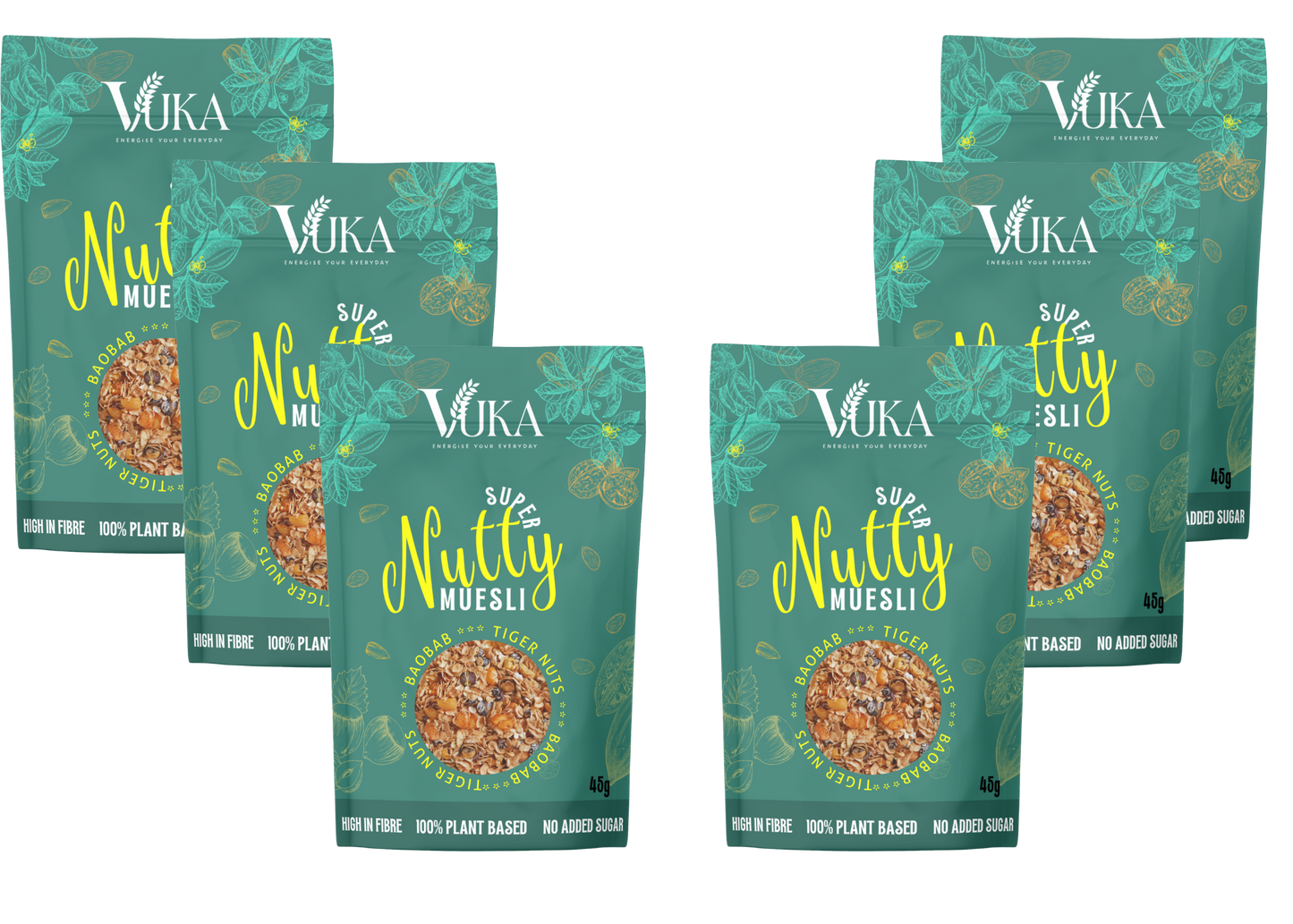 Goch & Co's VUKA Super Nutty Muesli 45g x6 packs